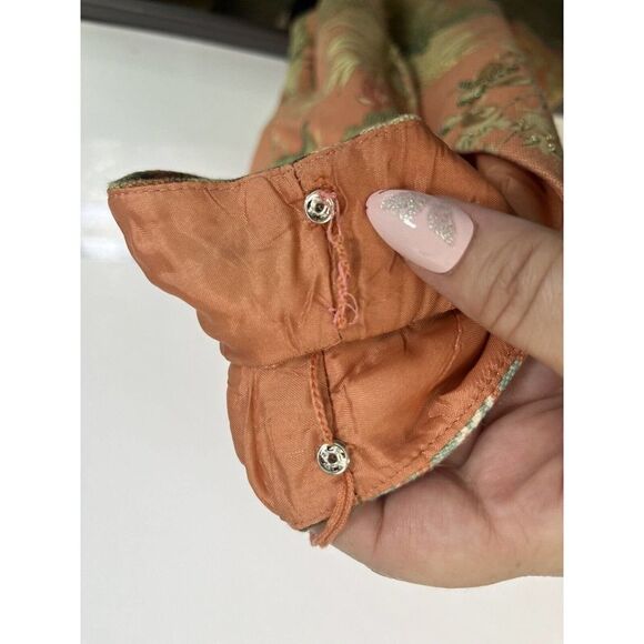 VtgTalbots Dress Hawaiian Tropical Sheath Beaded Monkey V Neck Size 8 - Picture 6 of 16